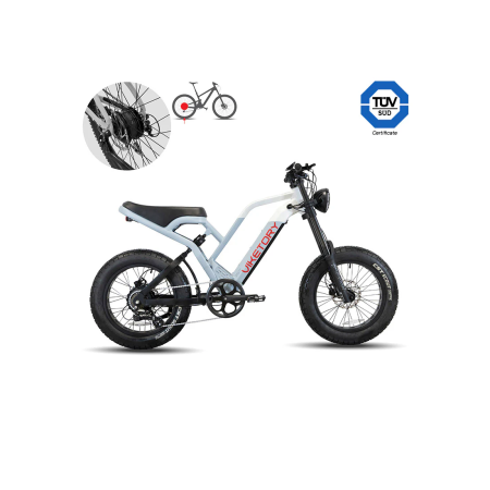 BICICLETE - Bicicleta electrica Fat-Bike Viketory 20 Albastru/Alb