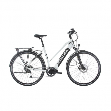 BICICLETE ELECTRICE - Bicicleta electrica Sprint E-Trekking Faster Plus Lady 28 Alb Lucios - 533mm