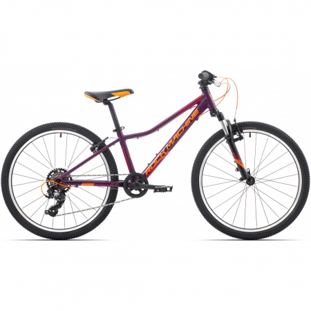 BICICLETE COPII - Bicicleta Rock Machine Catherine 24 VB Gloss Crimson/Neon Orange/Crimson