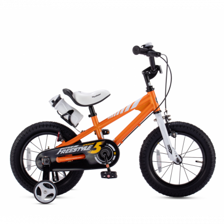 KIDS  14 - Bicicleta Royal Baby Freestyle Coaster Brake 14 Orange