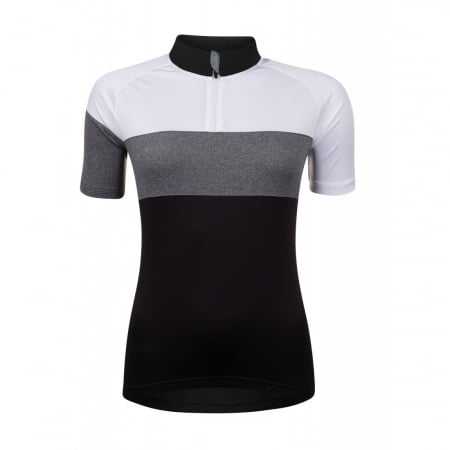 ECHIPAMENTE - Bluza ciclism Force View Lady maneci scurte negru/alb/gri S