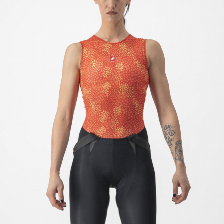 ECHIPAMENTE - Bluza de corp fara maneci Castelli Pro Mesh 4 W SL de dama Portocaliu S
