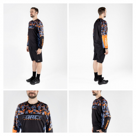 Bluza Force Reckless Maneca Lunga Black-Orange M [3]