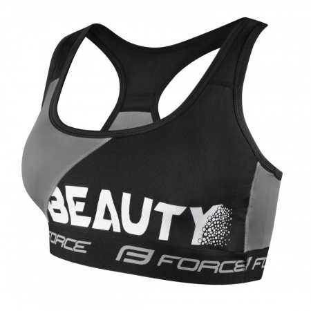 Tricouri si bluze - Bustiera sport Force Beauty negru/gri XS