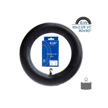PIESE TROTINETE - Camera trotineta electrica 10x2,125 (50-156) Valva curbata 90 grade