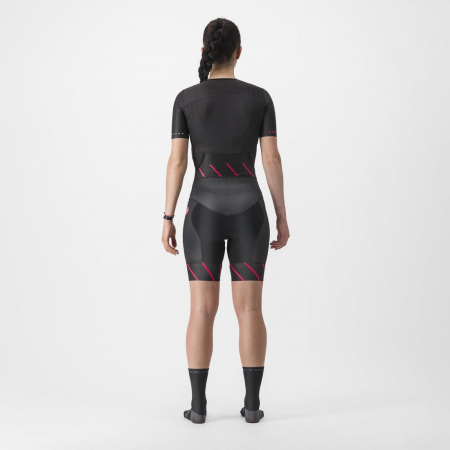 Costum de triatlon cu maneca scurta Castelli Free Sanremo W SS de dama Negru/Magenta S [1]