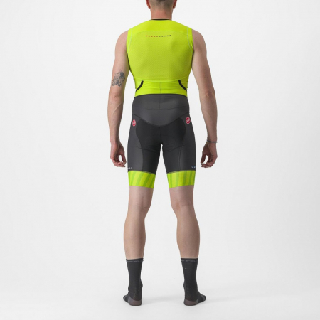 Costum de triatlon fara maneci Castelli Free Sanremo SL Galben Fluo/Negru L [1]