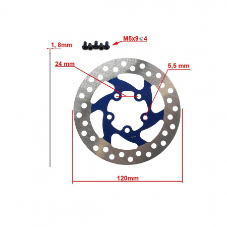 Disc frana 120mm 5 gauri Albastru [1]