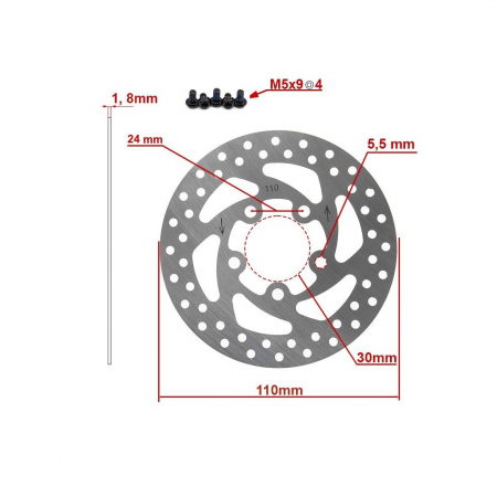 Disc frana DV5 110mm pentru XIAOMI Essential si 1S [1]