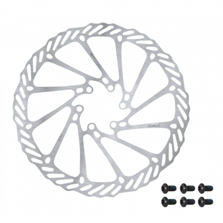 COMPONENTE - Disc frana Force-2 180 mm 6 gauri argintiu