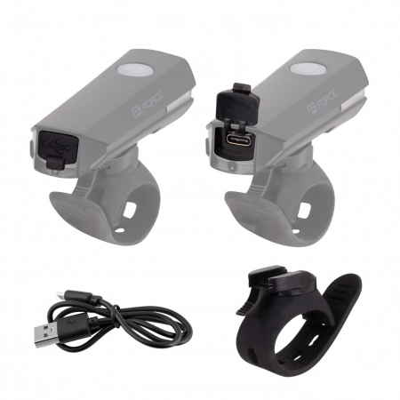 Far fata Force Flux 200 Lumeni USB negru [1]