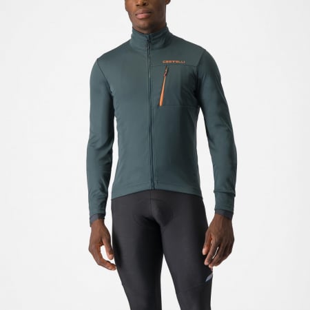 ECHIPAMENTE - Jacheta Castelli GO Verde Rover/Rosu Portocaliu XXL