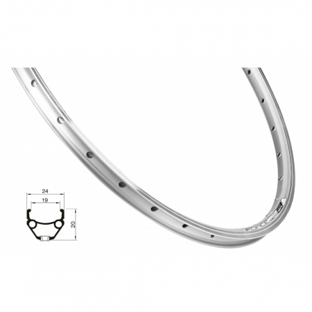 Roti & accesorii - Janta Force Classic 559x19 36h argintie