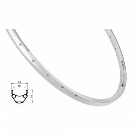 Roti & accesorii - Janta Force Classic 622x19 36h argintie