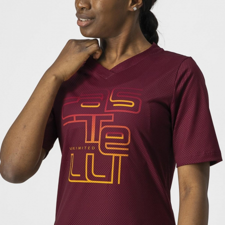 Jersey Castelli Trail Tech W de dama Visiniu XS [2]