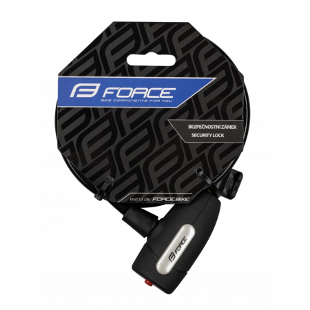 Lacat Force Lux spirala 150cm/10mm cu suport negru [1]