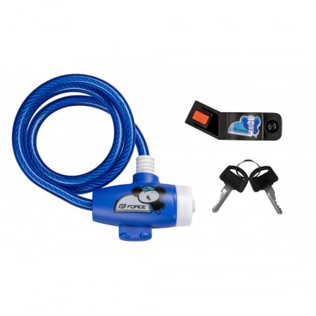 Antifurturi - Lacat Force pentru copii 80 cm/8 mm albastru