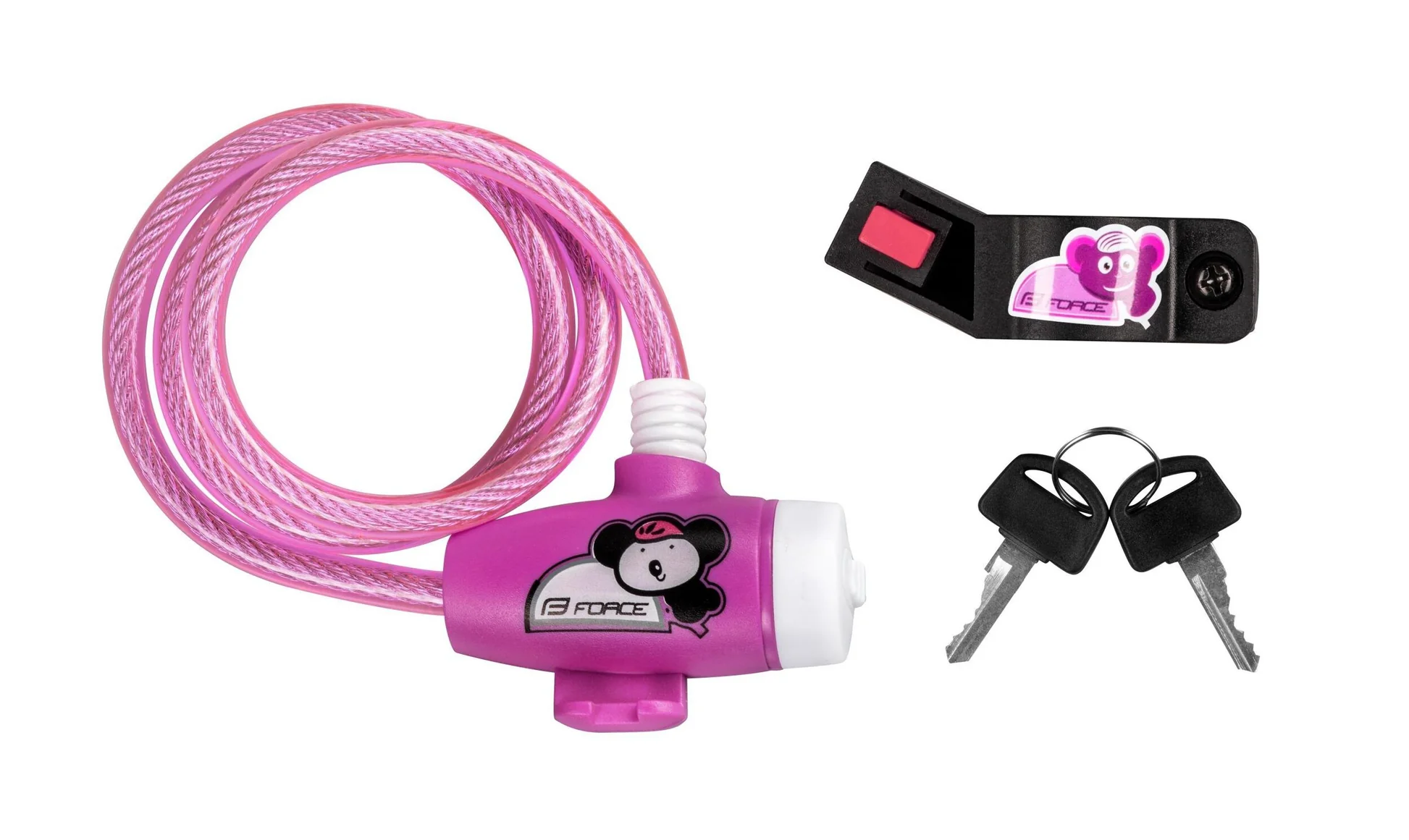 Accesorii - Lacat Force pentru copii 80 cm/8 mm roz