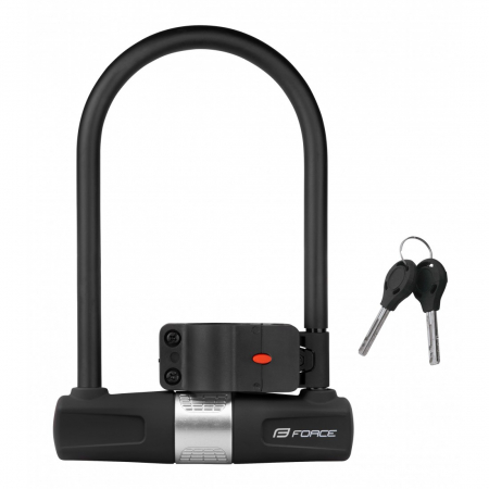 Antifurturi - Lacat U-lock FORCE Cu suport de prindere 11.5x18.9cm Negru