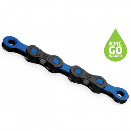 COMPONENTE - Lant KMC DLC 12 Negru/Albastru 12 Viteze 126 Zale ceruit