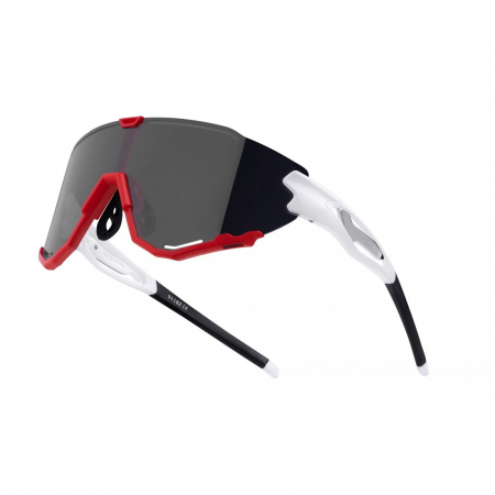 Ochelari Force Creed lentila neagra oglinda alb/rosu [4]