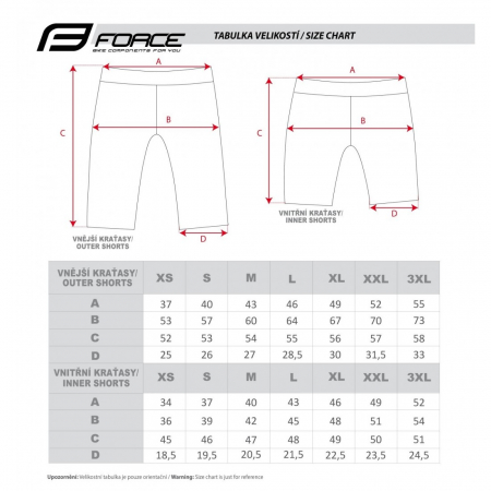 Pantaloni Force Blade MTB cu sub-pantaloni cu bazon Negru S [3]