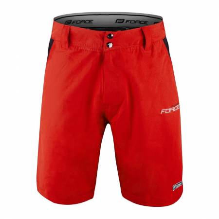 Pantaloni Force Blade MTB cu sub-pantaloni cu bazon Rosu XS [4]