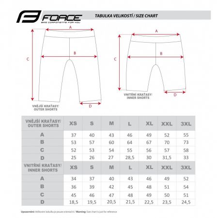 Pantaloni Force Blade MTB cu sub-pantaloni cu bazon rosu XXL [6]