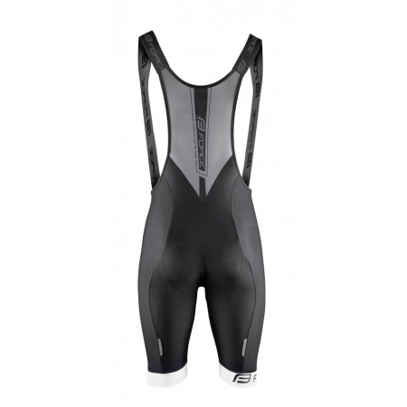 Pantaloni scurti cu bazon si bretele Force B51 negru/alb XS [1]