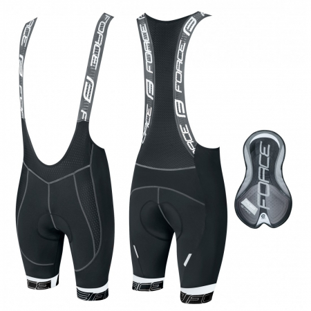 Pantaloni - Pantaloni scurti cu bazon si bretele Force F FAME Negru/Alb S