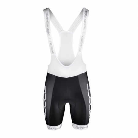 Pantaloni - Pantaloni scurti cu bazon si bretele Force Team18 Negru/Alb XS