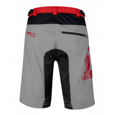 Pantaloni - Pantaloni scurti Force MTB-11 bazon detasabil Gri/Rosu/Negru XS