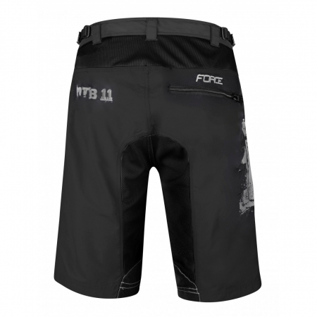 REDUCERI % - Pantaloni scurti Force MTB-11 bazon detasabil Negru/Antracit M