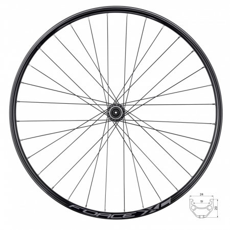 Roti & accesorii - Roata fata 28/29 Force XC Disc 622x19 centerlock neagra
