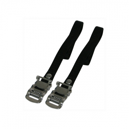 Pedale - Set 2 curele clips FORCE nylon negre
