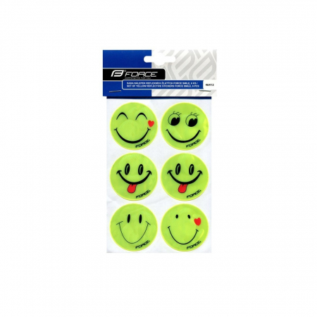 Protectii cadru - Set autocolante reflectorizante Force Smile 6 bucati