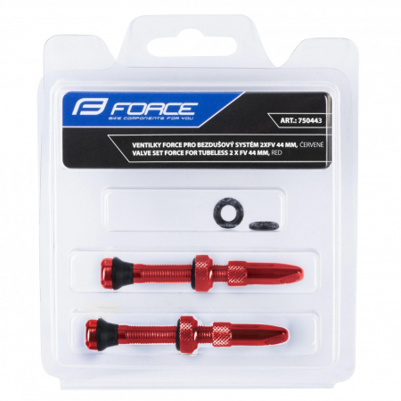 Set Valve Tubeless Force 2xFv 44mm Rosii [1]