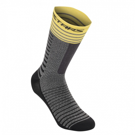 ECHIPAMENTE - Sosete Alpinestars Drop Socks 19 Mid Gray Yellow S