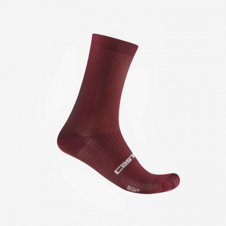ECHIPAMENTE - Sosete Castelli Espresso 18, unisex, visiniu inchis, XXL, 44-47