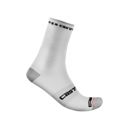 Produse - Sosete Castelli Rosso Corsa PRO 15 Alb XXL 44-47