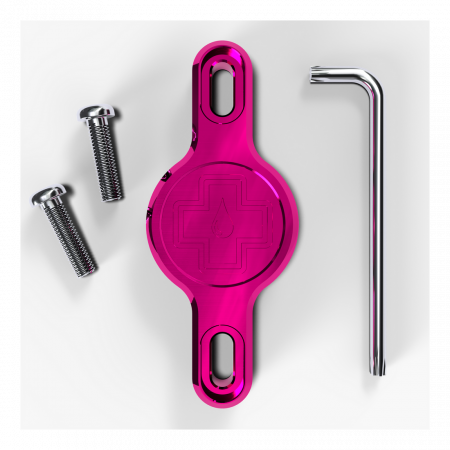Ciclocomputere/GPS - Suport Apple AirTag pentru cadru Muc-Off Secure Tag Holder V2 Roz