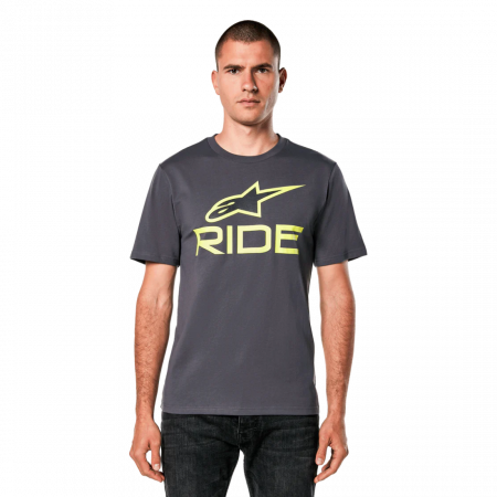 ECHIPAMENTE - Tricou Alpinestars Ride 4.0 CSF Tee Charcoal/Lime/Black L