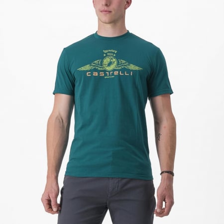 ECHIPAMENTE - Tricou casual Castelli Armando 2 Tee Turcoaz XL