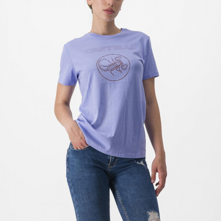 ECHIPAMENTE - Tricou casual Castelli Pedalare Tee de dama Violet M