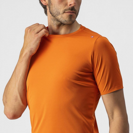 Tricou casual Castelli Tech 2 Tee Portocaliu XL [4]