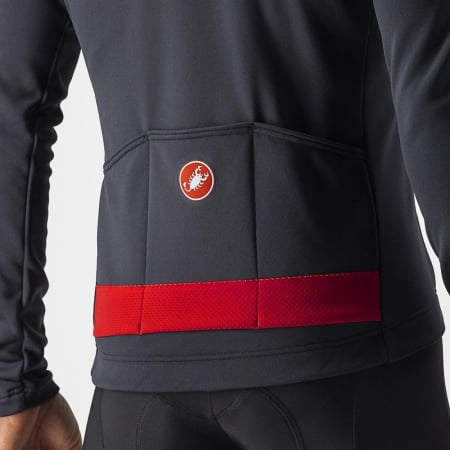 Tricou cu maneca lunga Castelli Puro 3 FZ Antracit/Rosu M [2]