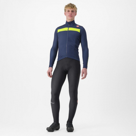 Tricou cu maneca lunga Castelli Puro 3 FZ BelgianBlue/YellowFluoReflex S [4]