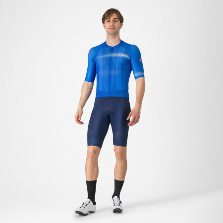 ECHIPAMENTE - Tricou cu maneca scurta Castelli Climbers A/C, pentru barbati, albastru Italia/albastru belgian, XXL