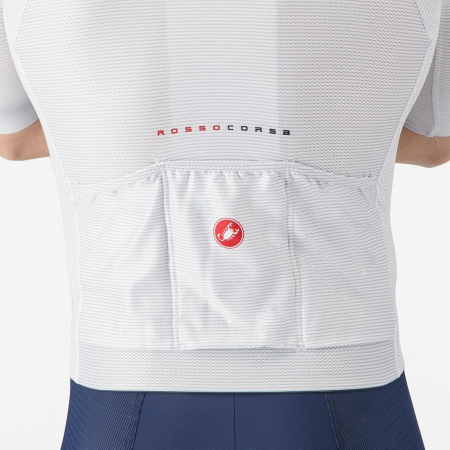 Tricou cu maneca scurta Castelli Climbers A/C, pentru barbati, gri argintiu/rosu, XXL [1]