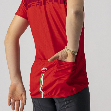 Tricou cu maneca scurta Castelli Neo Prologo pentru copii Rosu/Visiniu 4A [1]